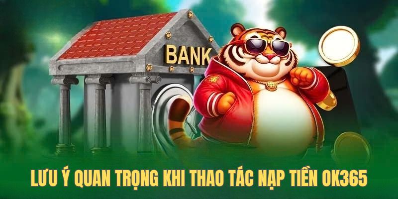 Lưu ý quan trọng khi thao tác nạp tiền Ok365